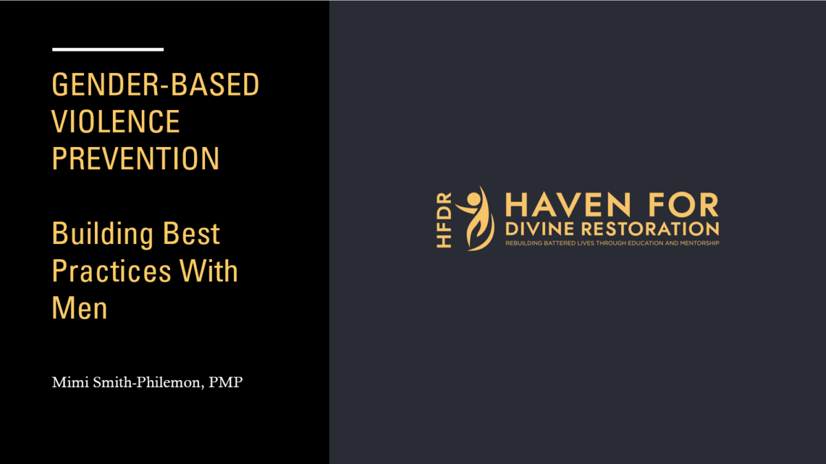 GENDER BASED VIOLENCE PREVENTION (ZOOM), OCT 30 2021 – Haven For Divine ...
